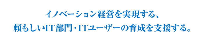 ～イノベーション経営を実現する、頼もしいIT部門・ITユーザーの育成を支援する～